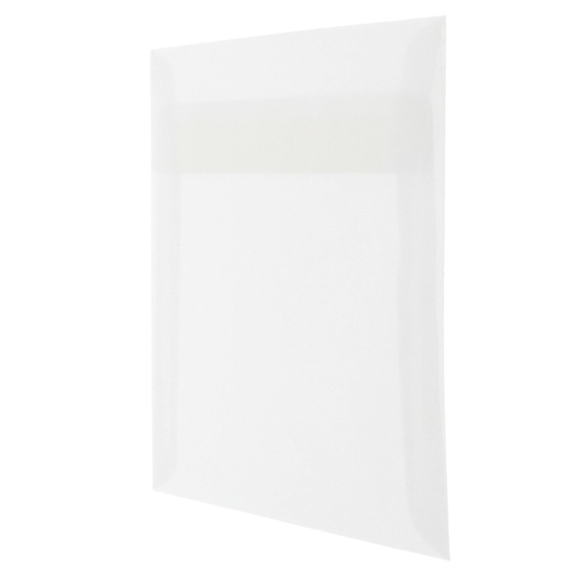 JAM Paper 6.5" x 6.5" Clear Translucent Vellum Envelopes, 25ct.